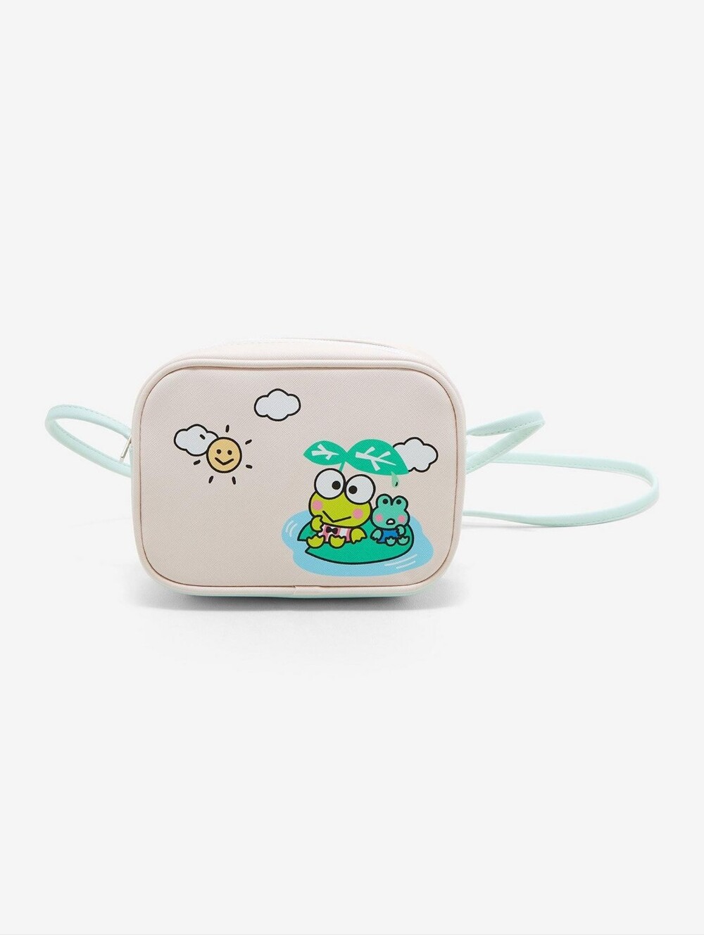 BIOWORLD Sanrio Keroppi Pastel Camera Crossbody Bag Kawaii Pink Mint